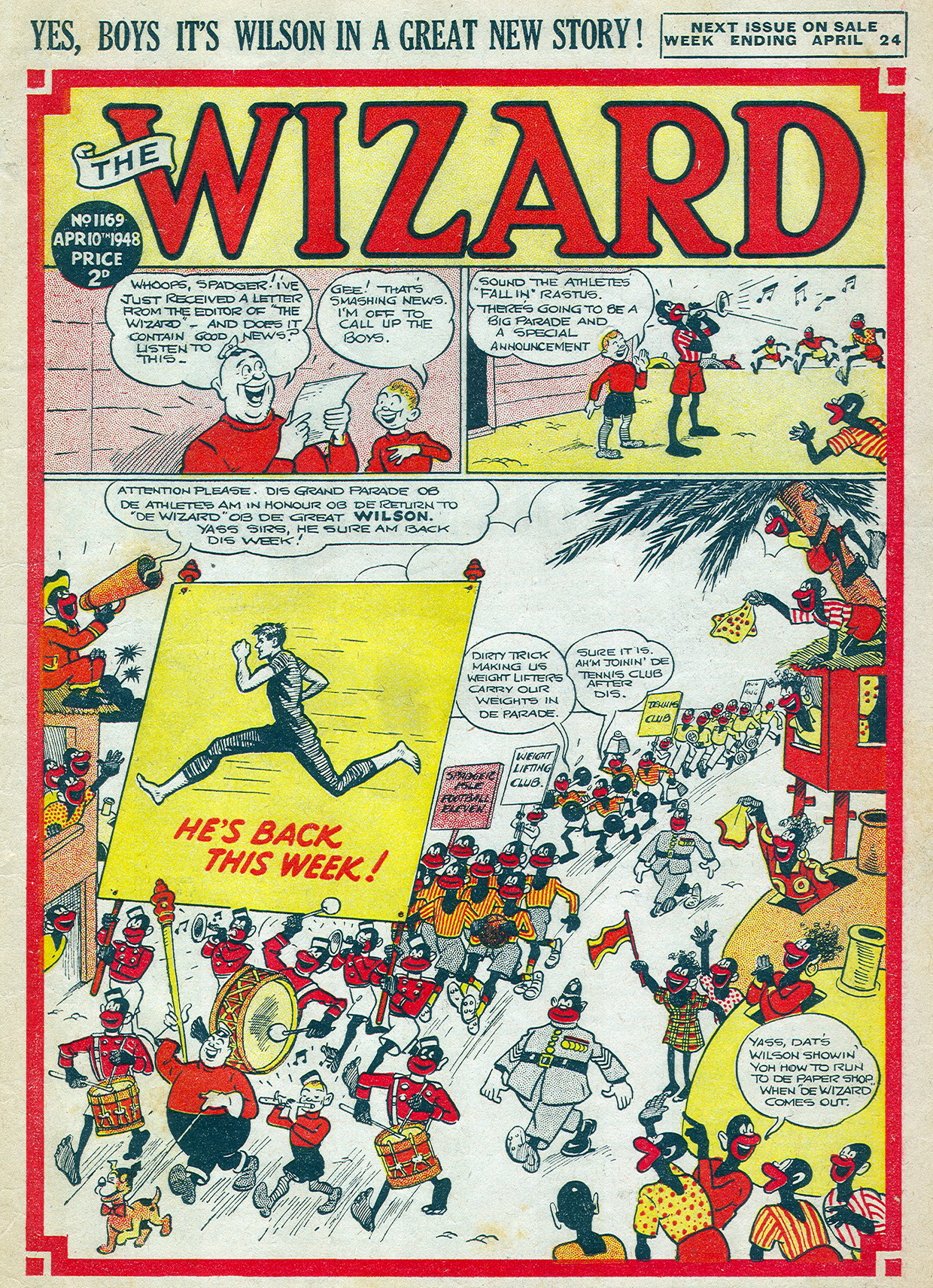 Wizard Front Page of First Wilson story